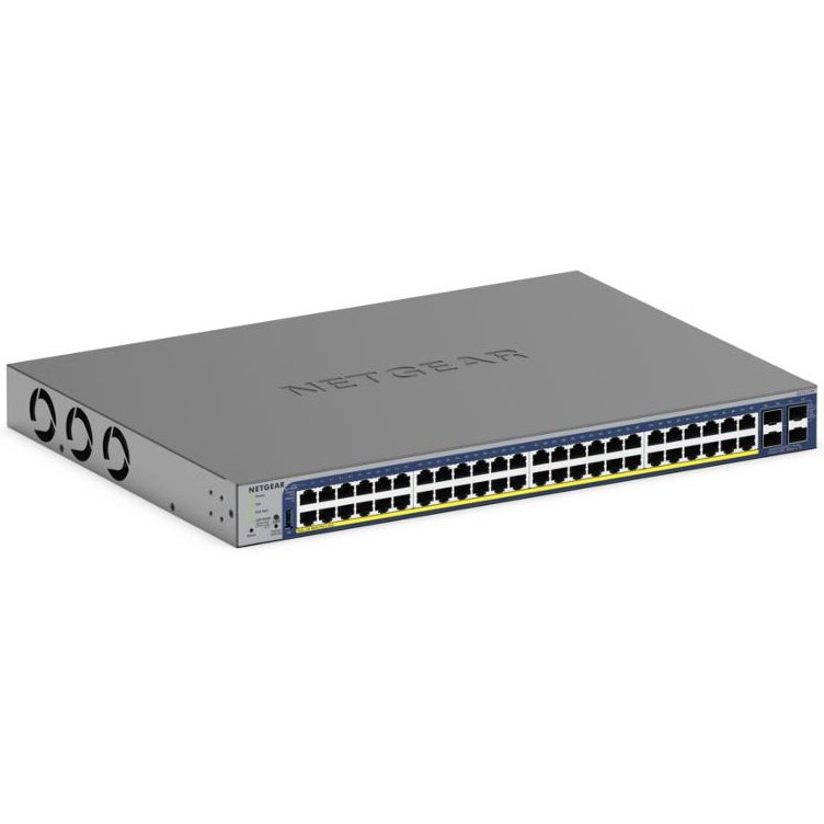 NETGEAR GS752TXP Géré L2/L3/L4 10G Ethernet (100/1000/10000) Connexion Ethernet, supportant l'alimentation via ce port (PoE) Noir