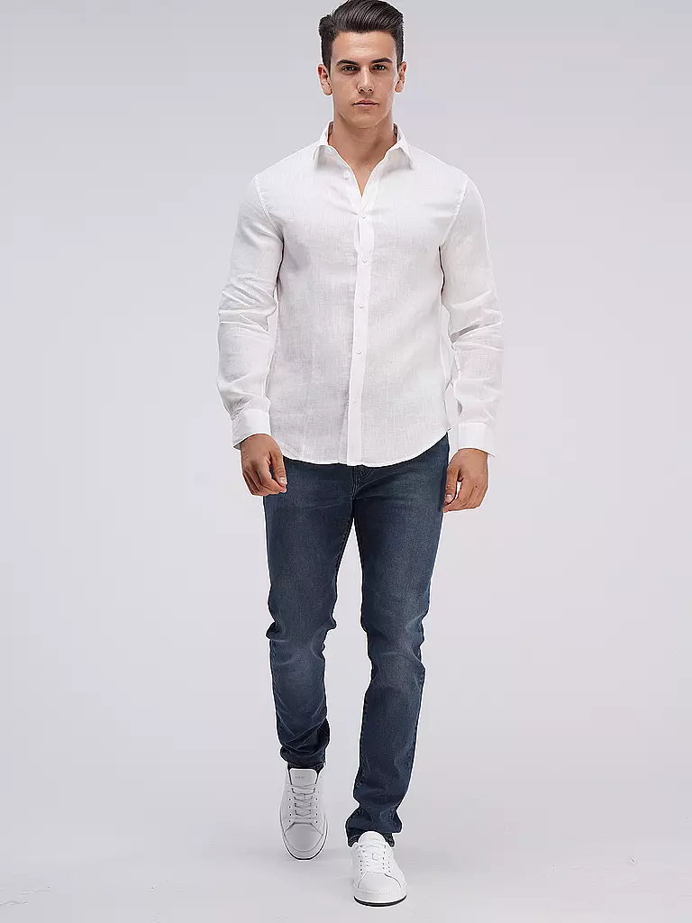 ARMANI EXCHANGE Leinenhemd  weiss