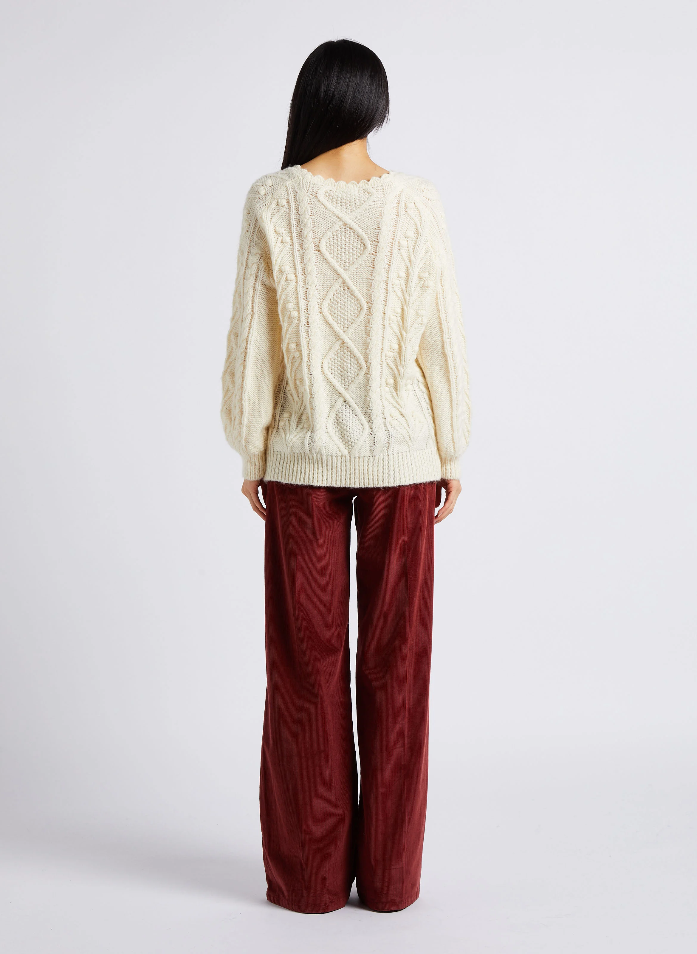 SALCEA - Pull col rondtricot | Beige