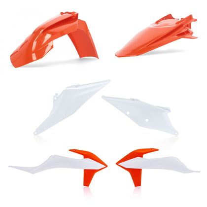 Kit plastiques Acerbis Couleur - Blanc / Orange