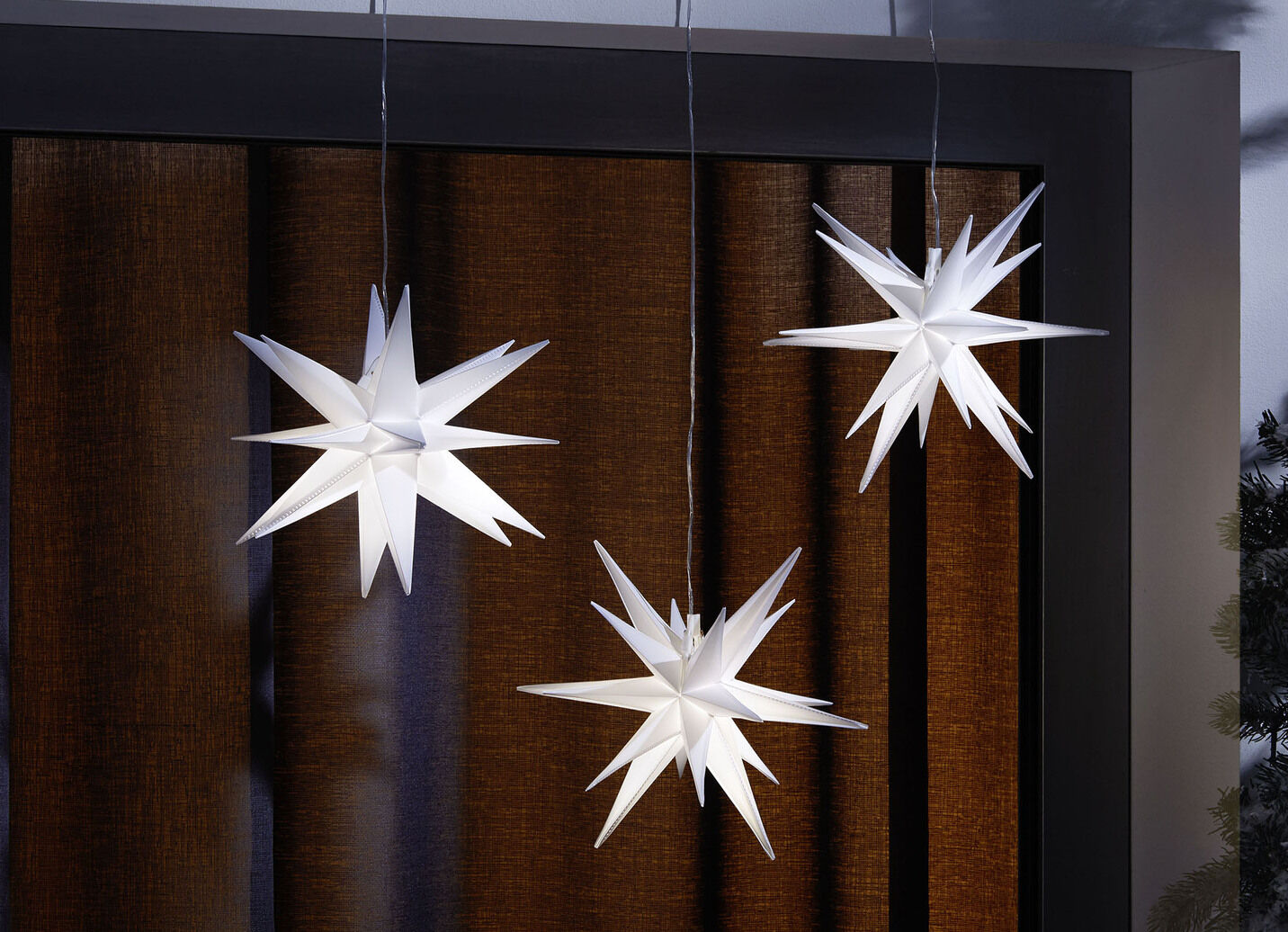 3er Set LED-Sterne, mit Timerfunktion
