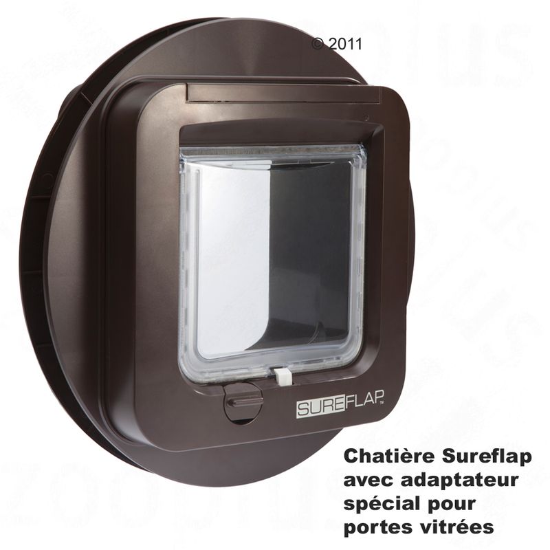 Chatière SureFlap, lecteur de puces électroniques, marron à prix discount sur bitiba.fr
