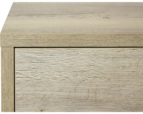 Bloxx 120 cm wastafelmeubel met blad voor 2 Tabacco opzetwastafels
