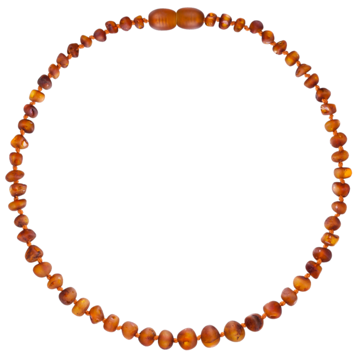 Barnsteen | Ketting | Ruw | Baroque Unpolished Cognac | 38 cm