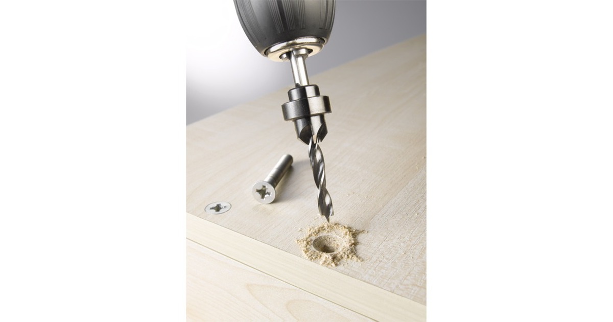 KWBHoutspiraalboor met opsteekverzinker en dieptestop 5mm boren  (3-delig)