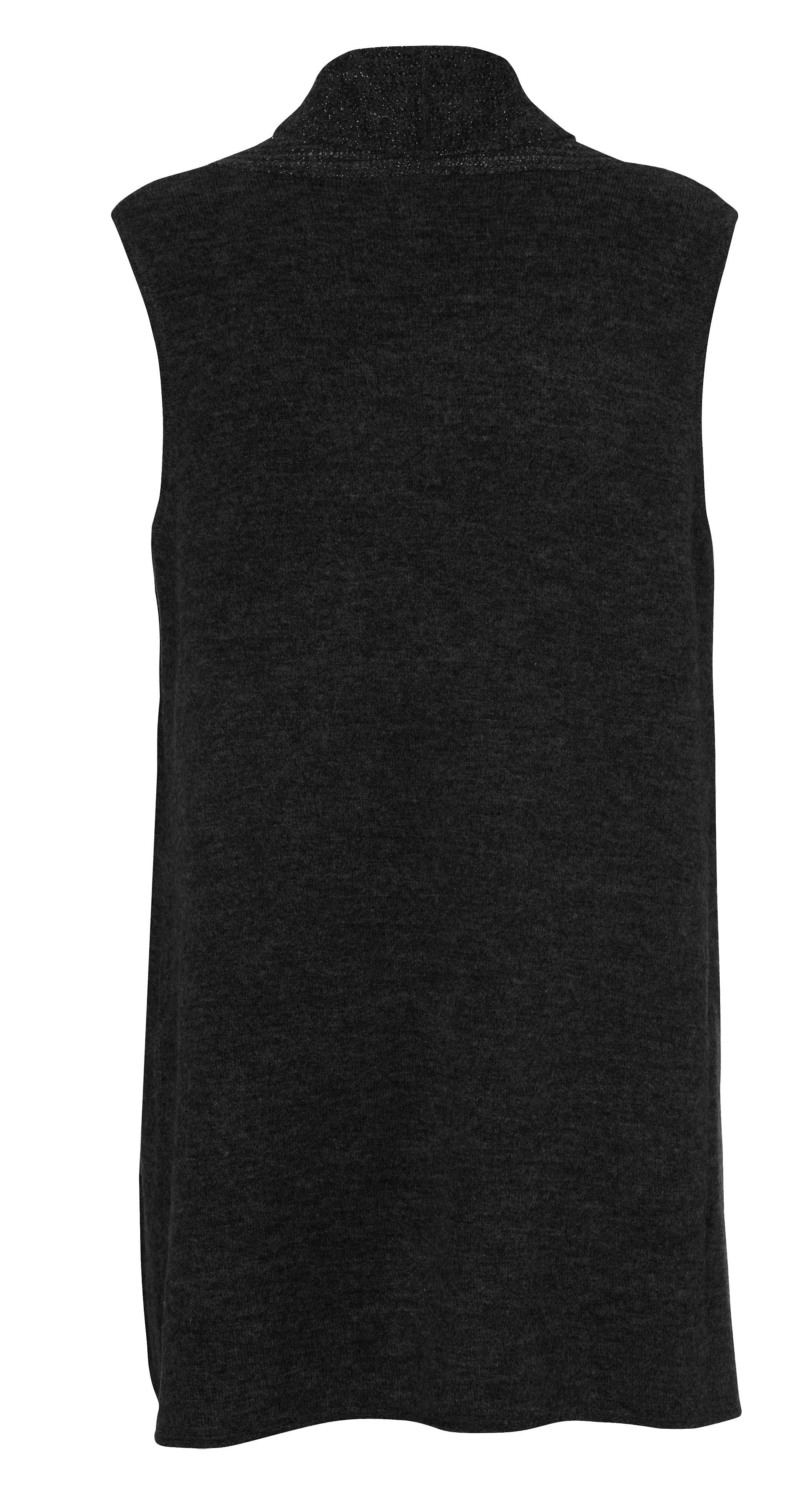 Strickweste mit Schalkragen aus Lurex