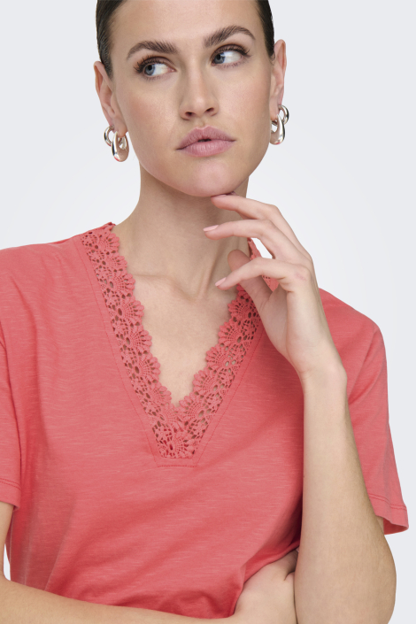 Jacqueline de Yong roze dames t-shirt