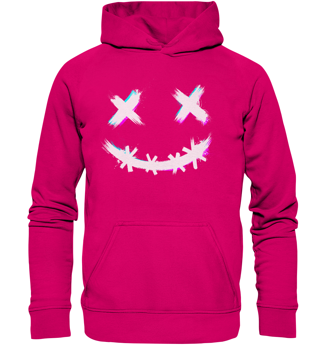 DartSturm - Scary Smile - Weiß - Basic Unisex Hoodie