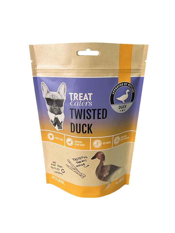 Threateaters - Twisted duck- tyggepinde med and 180g