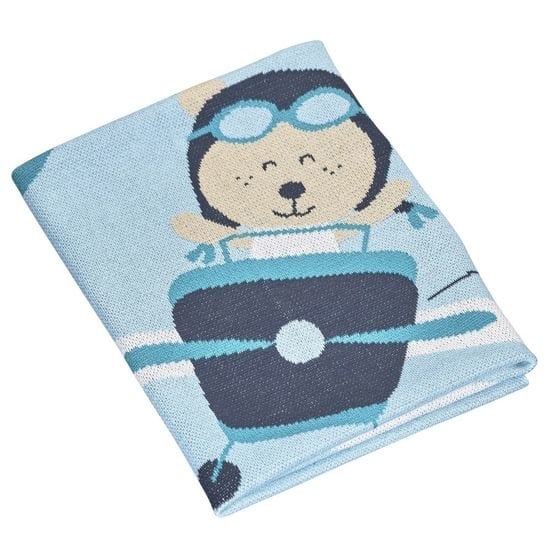 Lazare couverture maille   10079935-1        80 x 100 cm   de               Sauthon Baby's Sweet Home