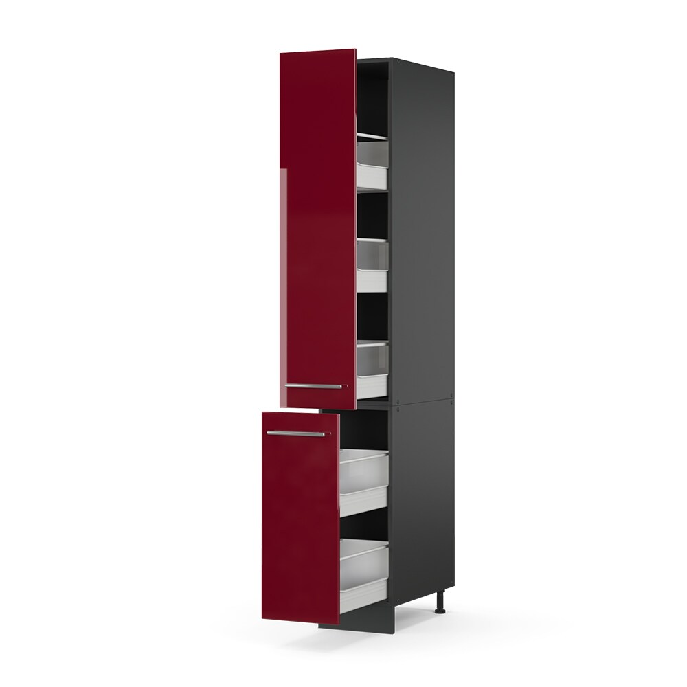 Vicco Apothekerhochschrank 30 cm Bordeaux Hochglanz Küchenschrank Hochschrank Küchenzeile Fame-Line