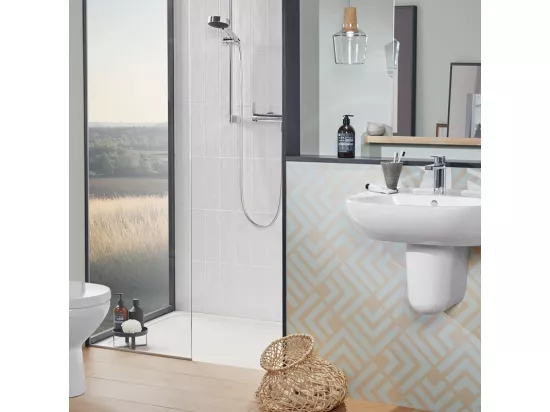 Receveur de douche antidérapant 120 x 80 VILLEROY ET BOCH Lifetime Plus Cerasoft céramique blanc