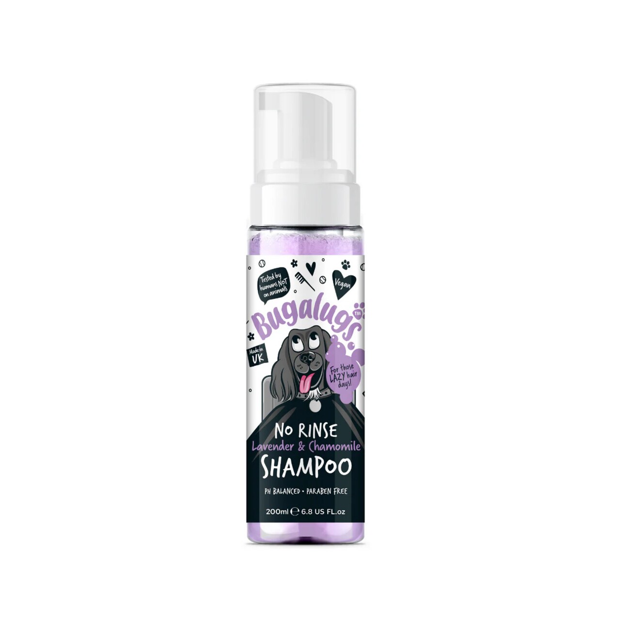 Bugalugs Lavendeltraum – No-Rinse Katzenshampoo mit Lavendel & Kamille