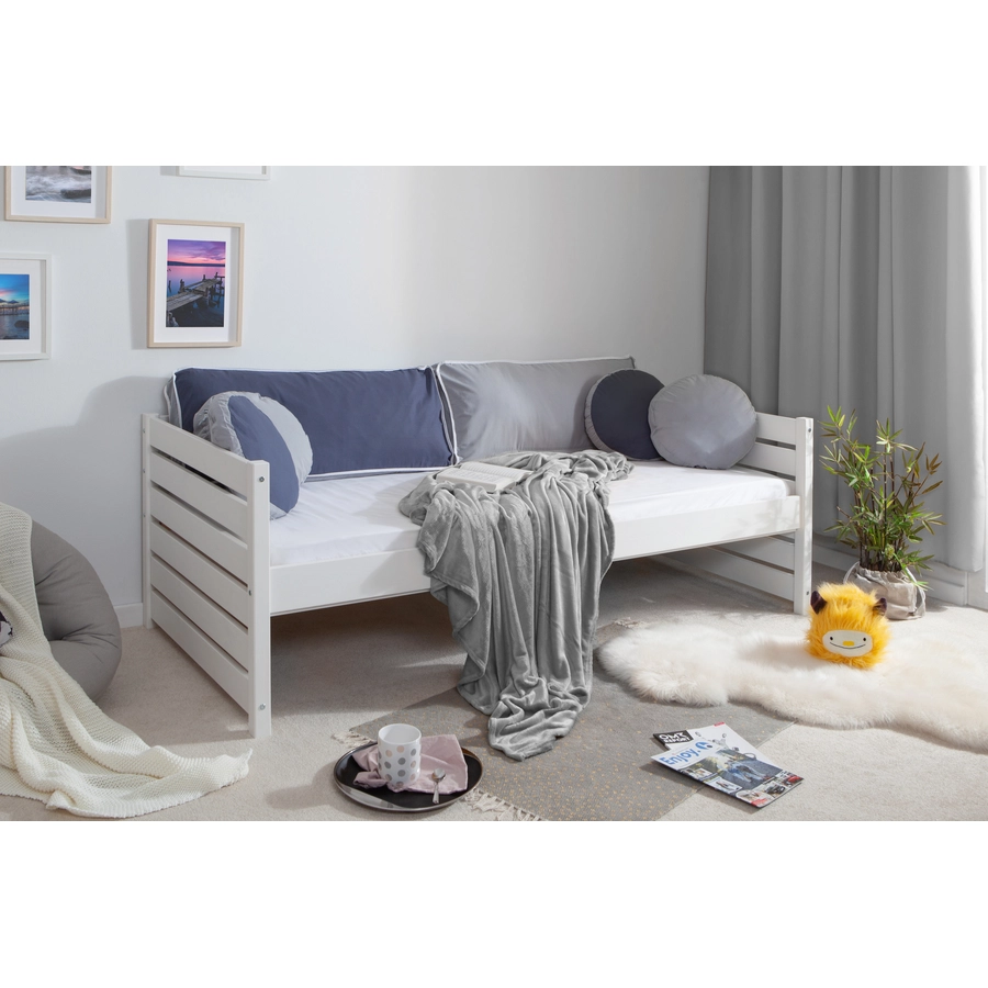 TICAA Sofabett Naomi 90x200, Kiefer massiv Weiß