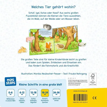 Ravensburger ministeps: Mein großes Tiere Puzzle-Spielbuch