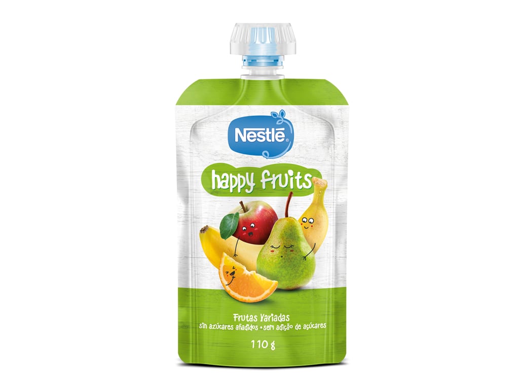 SAQUETA FRUTA NESTLÉ HAPPY FRUITS FRUTAS VARIADAS 110G