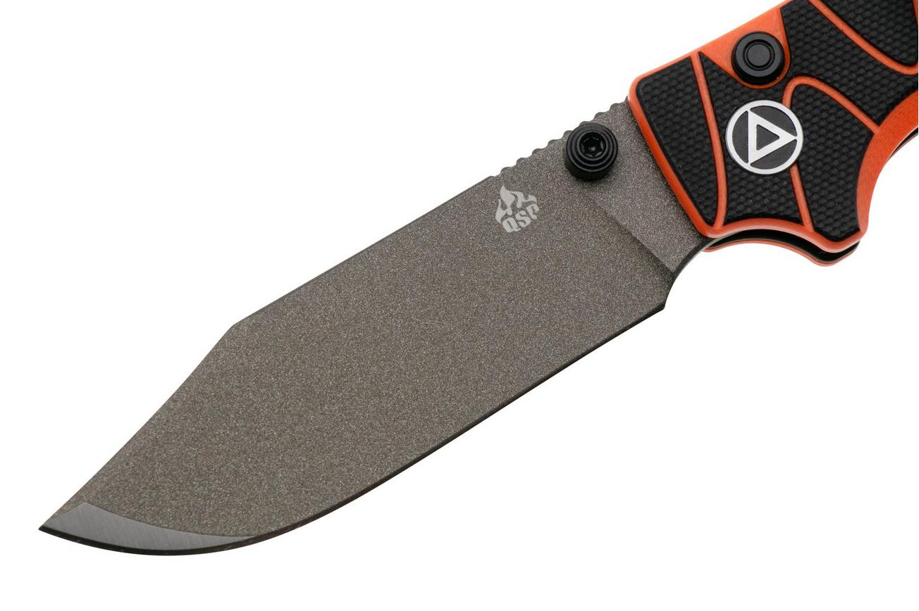 QSP Knife Kali QS159-D2 Ceramic Coated 14C28N Black Orange G10, zakmes, Keanu Alfaro design