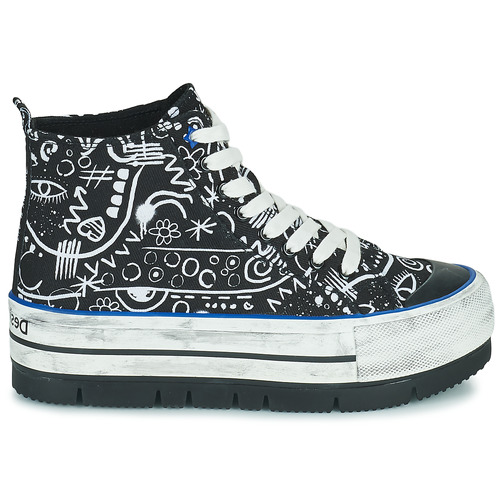 Desigual - SHOES CRUSH ARTE - Noir / Blanc