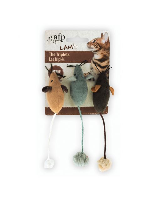 All For Paws The Triplets - Kattenspeelgoed - 7x7x3 cm Assorti