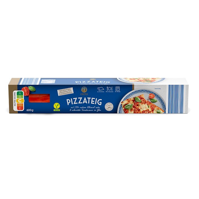 CUCINA Pizzateig mit Tomatensoße 600 g, Classic