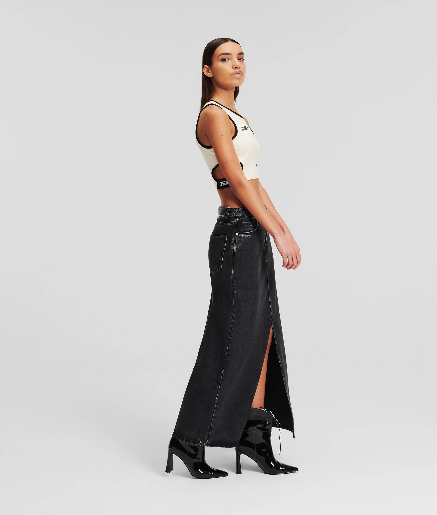 JUPE LONGUE MAXI EN DENIM KLJ