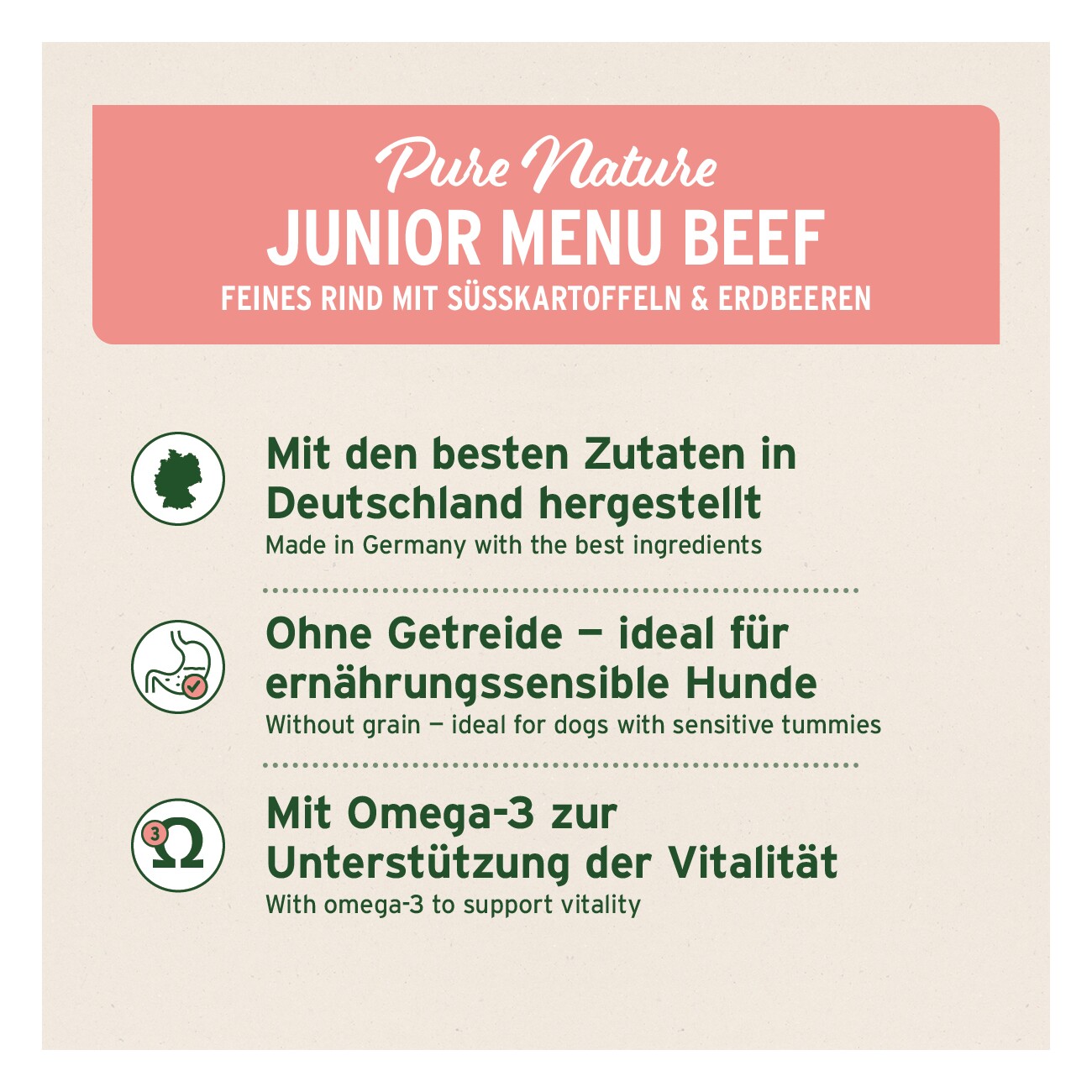 AniForte Nassfutter Junior Menue Rind 6 x 400g