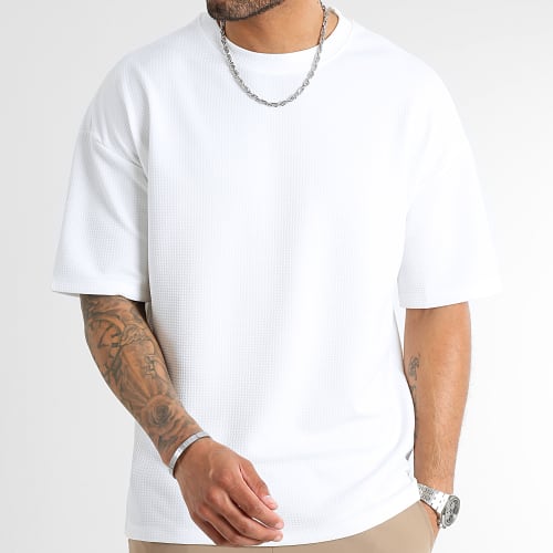 Lot De 2 Tee Shirts Oversize Large 1070521 Blanc Noir