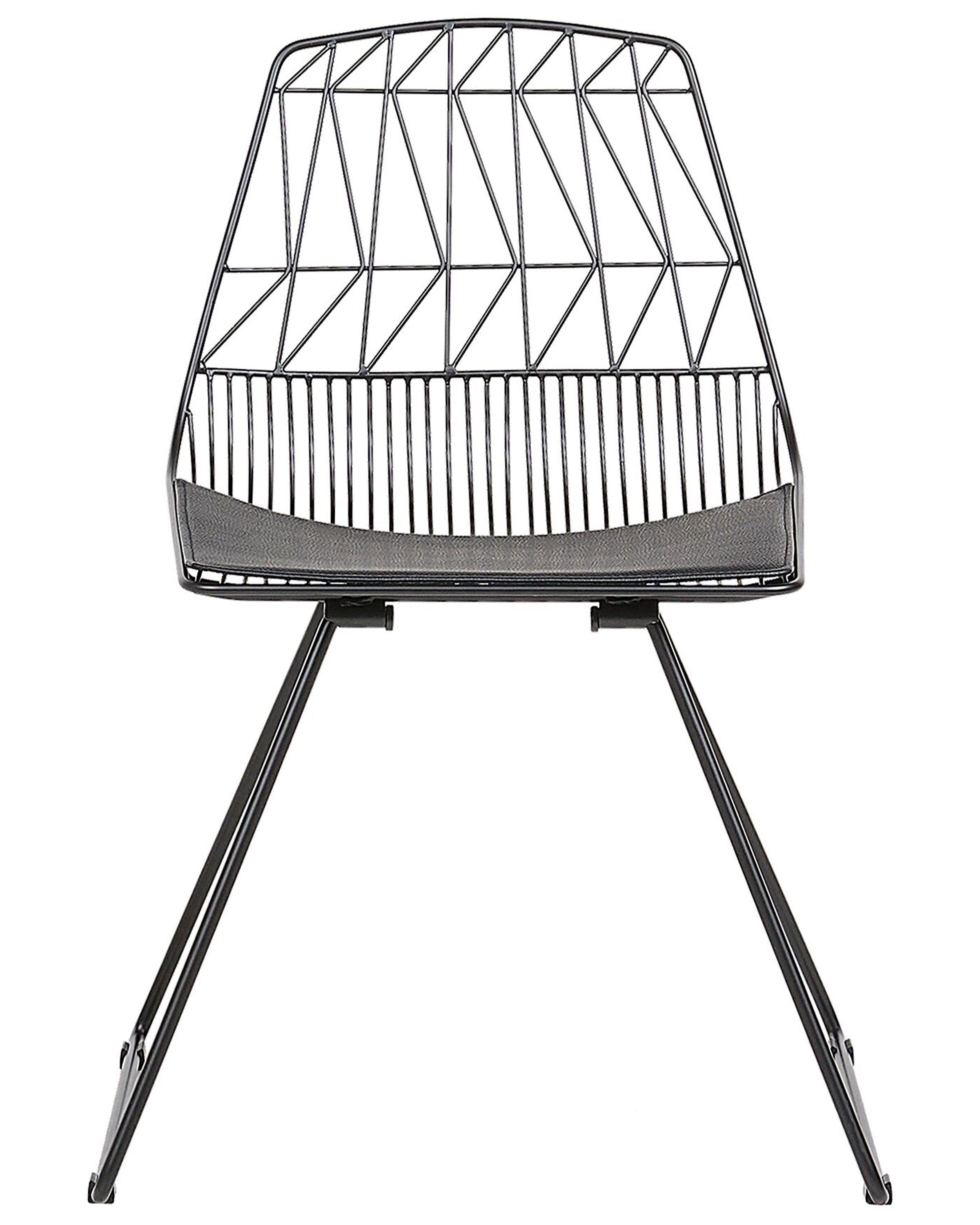 Set van 2 eetkamerstoelen HARLAN Metaal Zwart