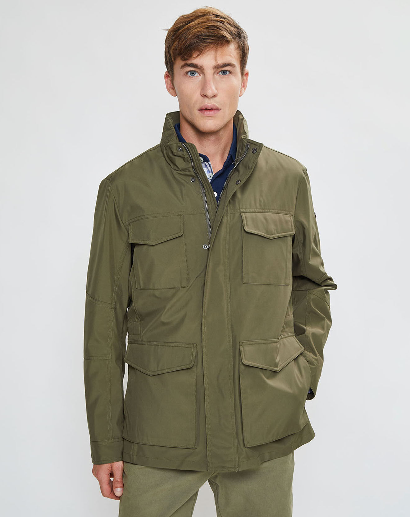 Hackett London Parka en Nylon kaki