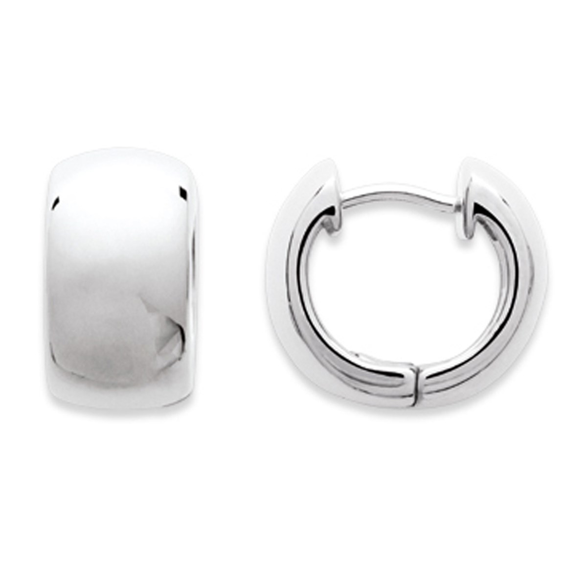 Boucles d'oreilles Brillaxis créoles larges argent