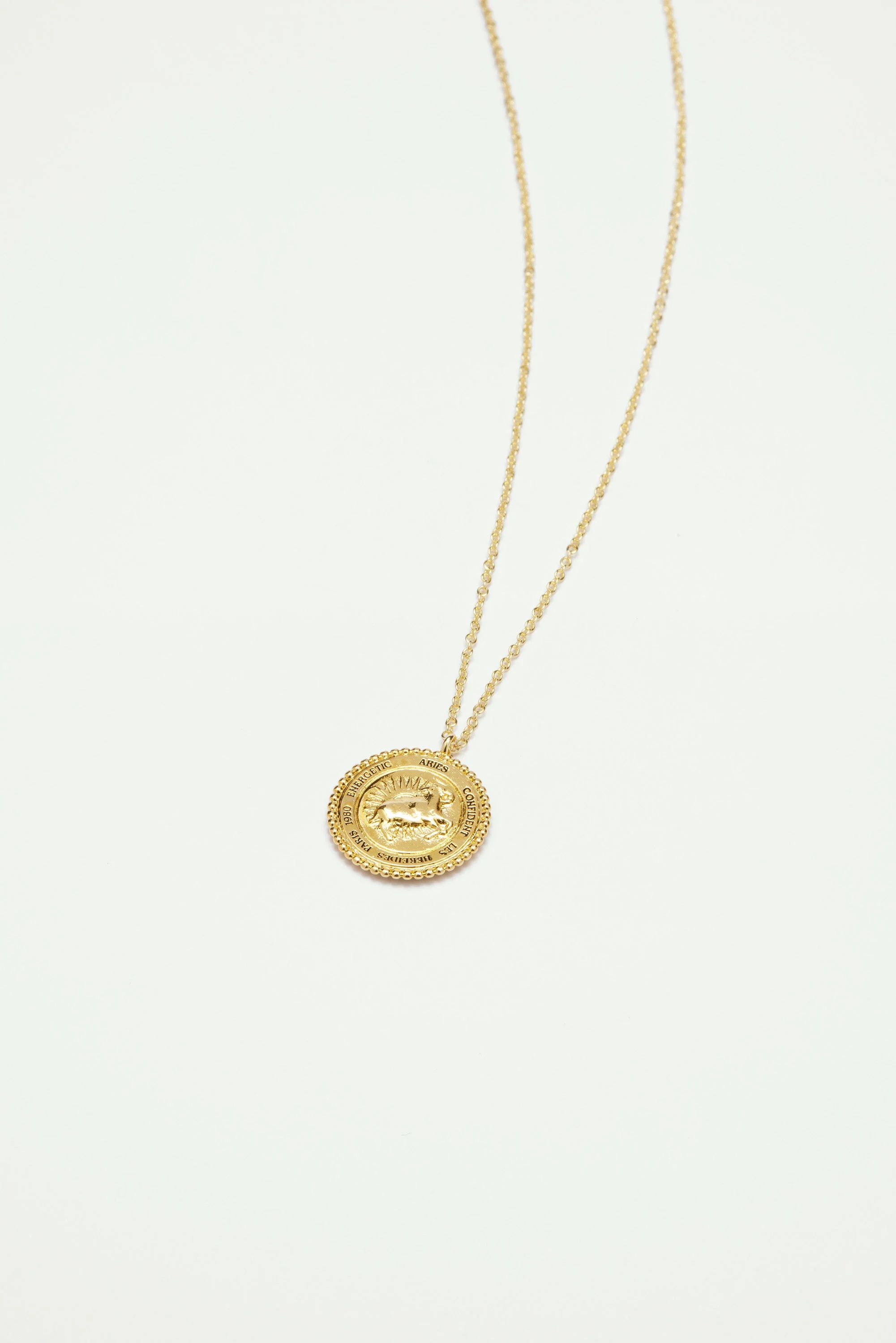Collier pendentif signe astrologique cancer | Doré
