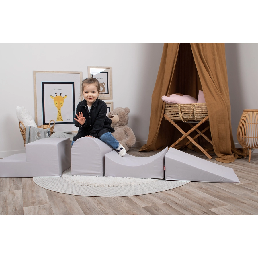 knorr toys® Spielblöcke soft - Grau4tlg.