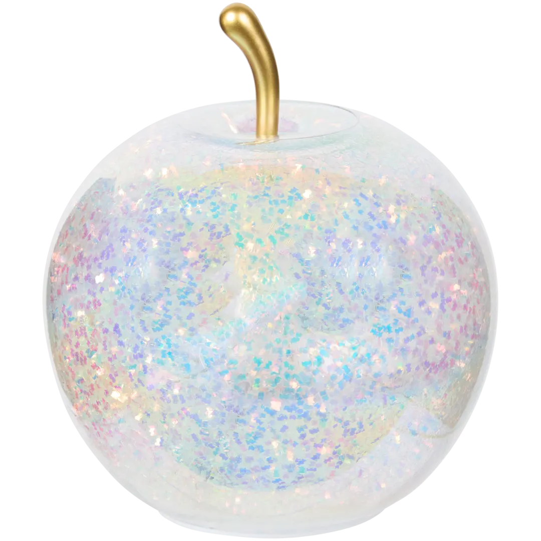 Pomme pailletée LED