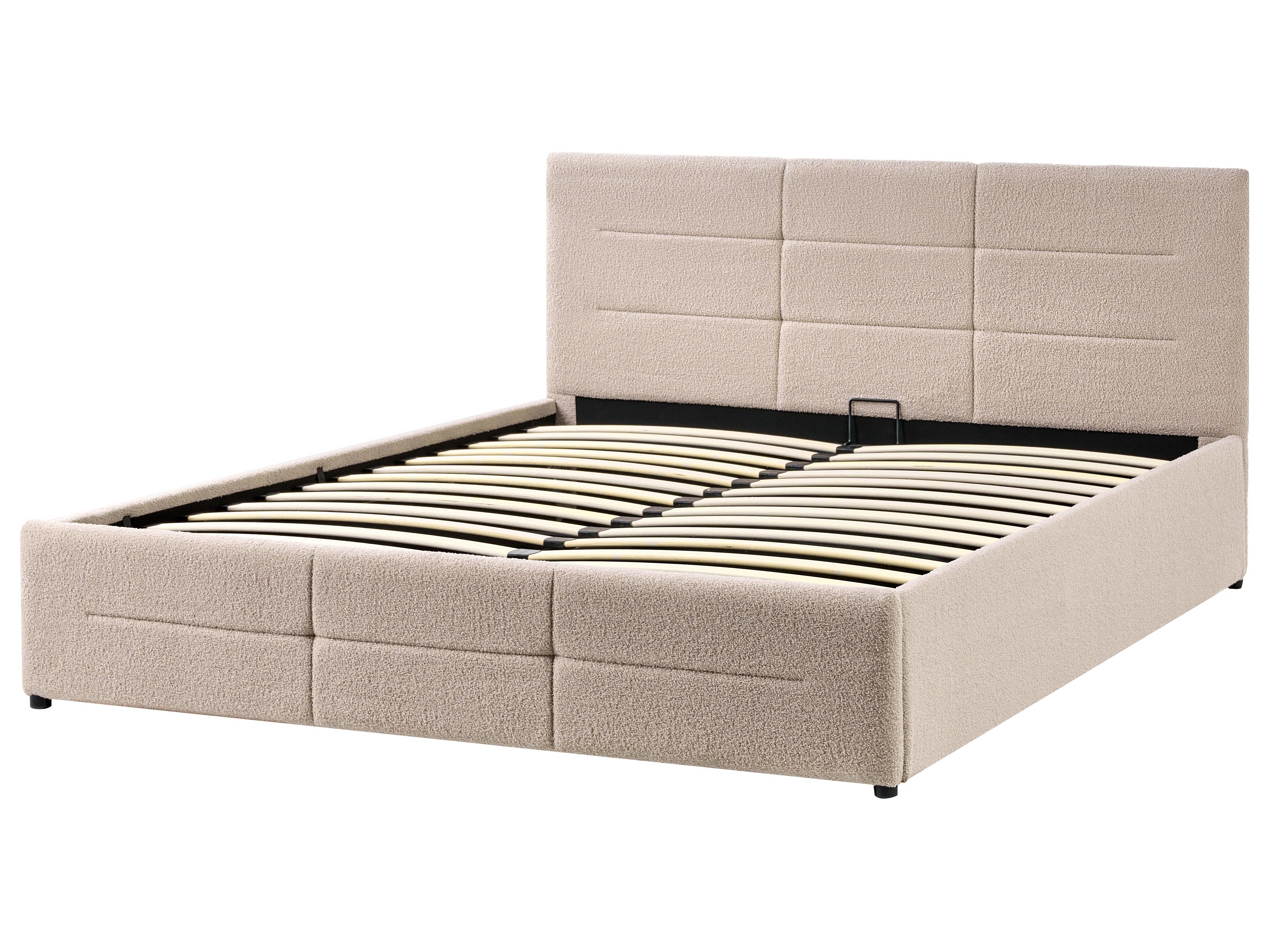 Bed met opbergruimte Bouclé MASSOGNES 160 x 200 cm Beige