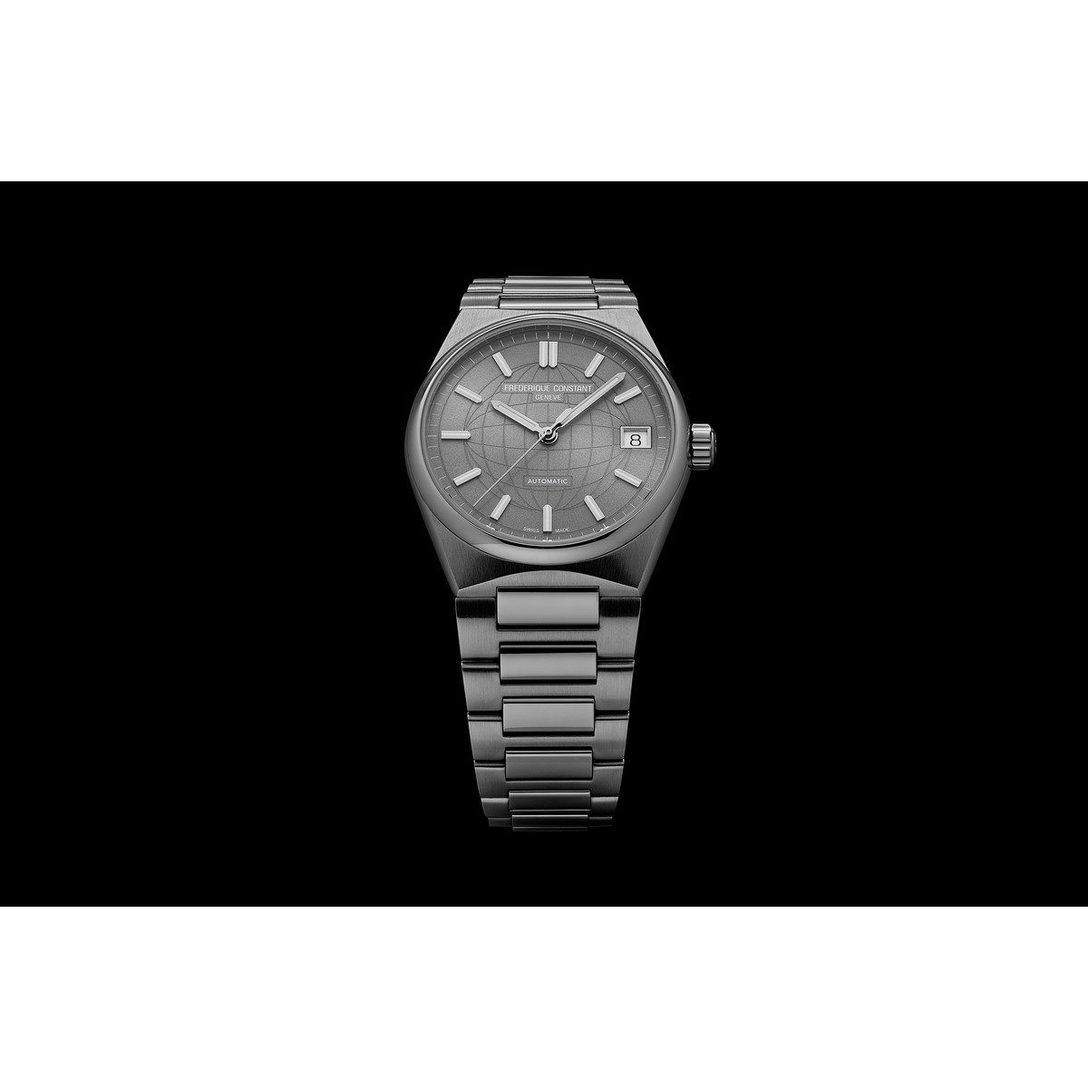Montre Frédérique Constant femme automatique acier et caoutchouc