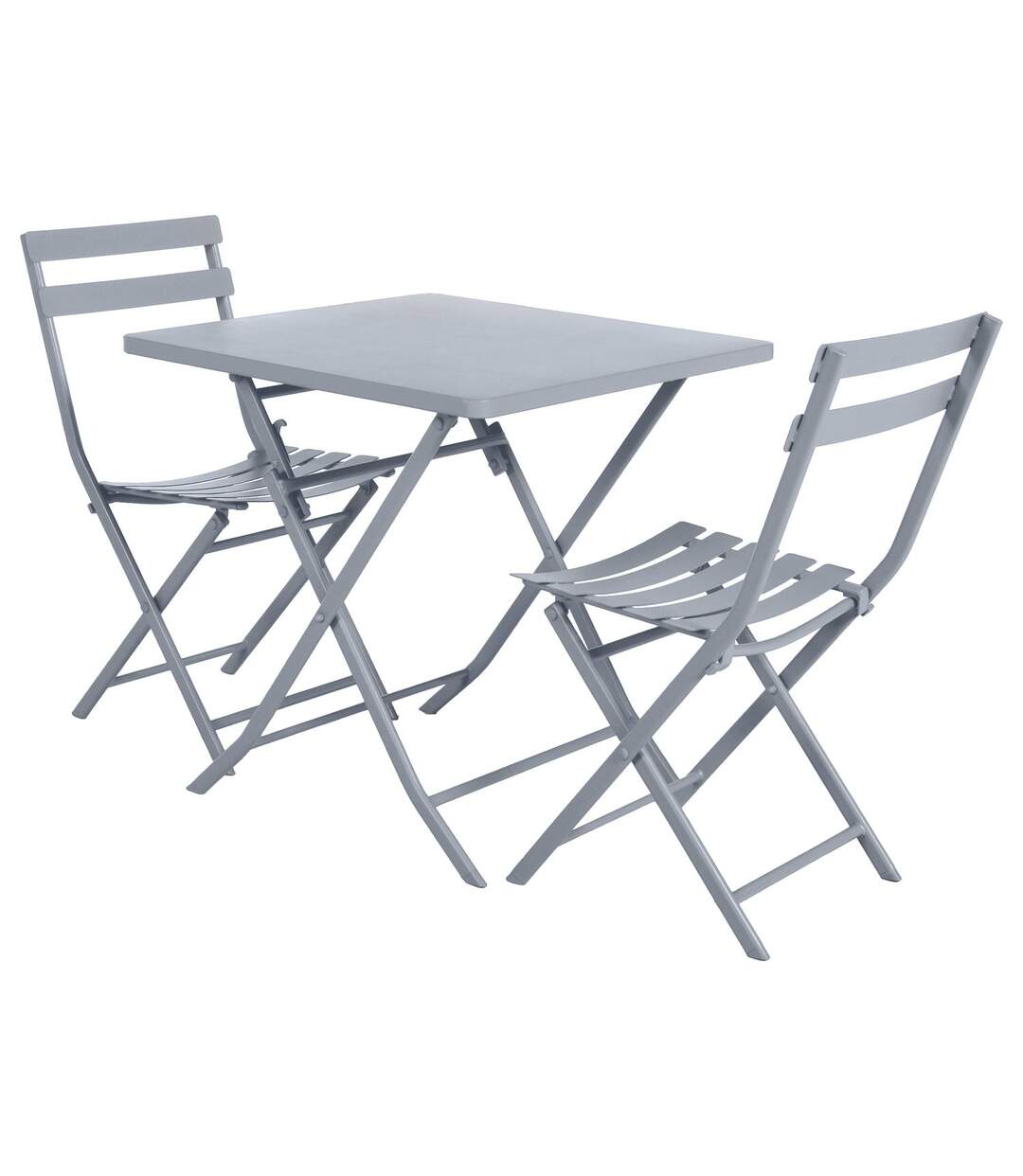 Table de jardin pliante carrée Greensboro - 2 Places - Gris quartz