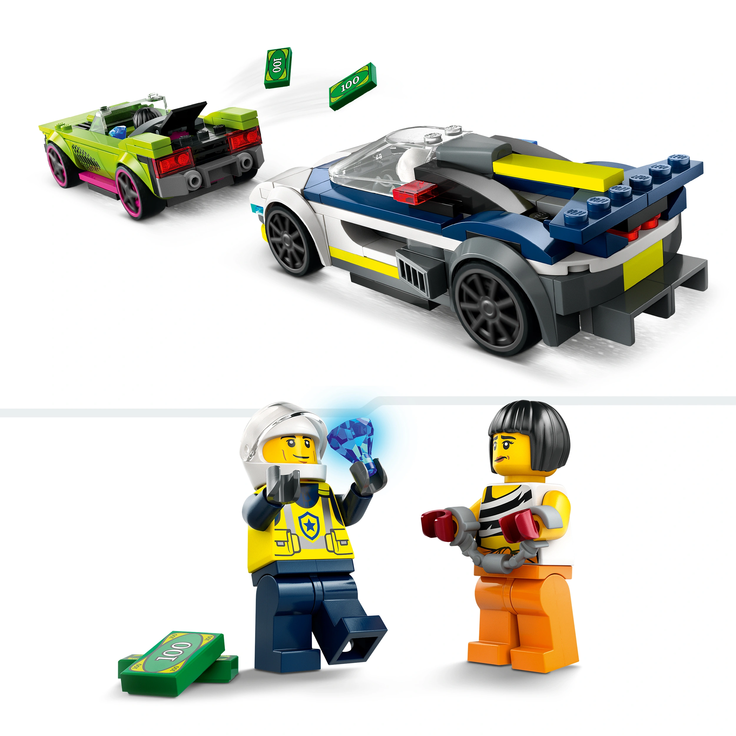 LEGO® City 60415 VERFOLGUNGSJAGD MIT POLIZEIAUTO UND MUSCLE CAR