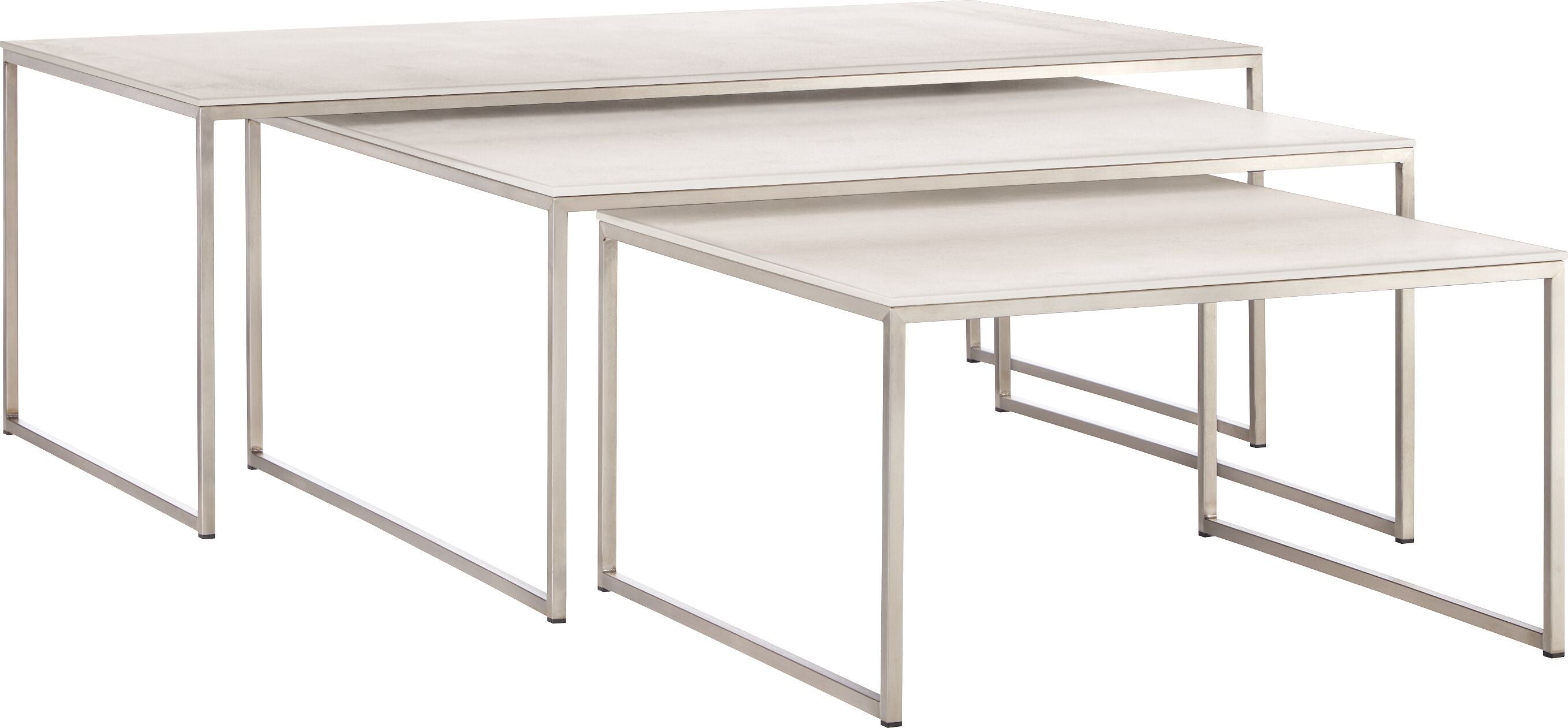 AVEA Salontisch - Lunar / Edelstahl / B: 90.0 cm x T: 90.0 cm x H: 39.8 cm