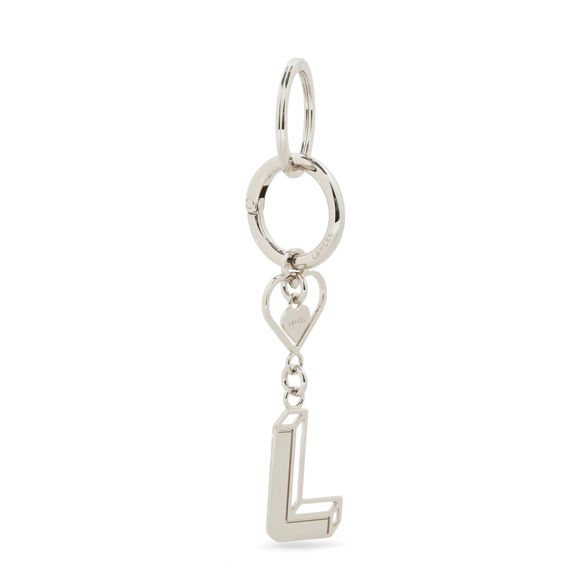 Porte-clés métal Logo Cœur Les Ailes de Lancel-Argent