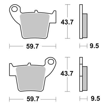 Plaquettes de freins SBS 777RSI Sinter Métal Fritté arrière