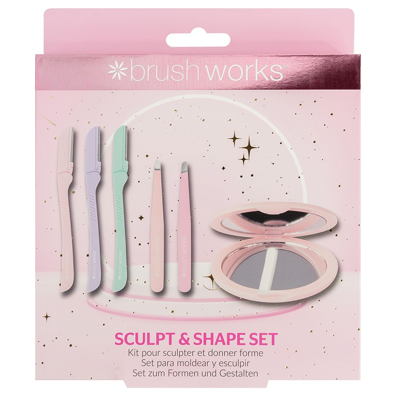Coffret épilation sourcils - Pinces à épiler, rasoirs & miroir - 6 produits