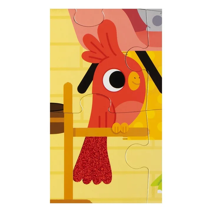 Janod Puzzle tactile Les Animaux Domestiques - 20 pièces
