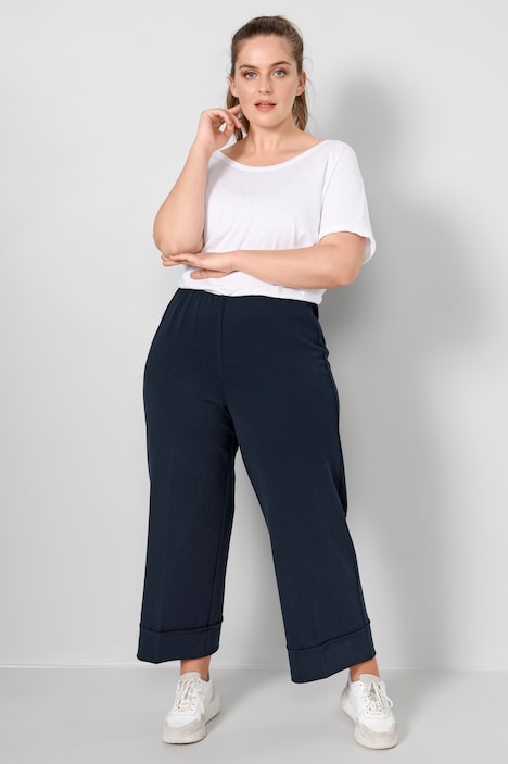 Culotte, Elastikbund, breiter Saumumschlag