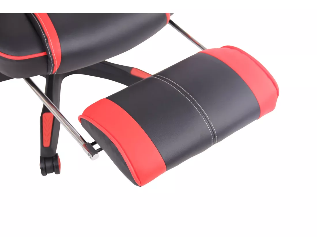 Chaise de bureau - Similicuir & Plastique - Noir / Rouge - Heat