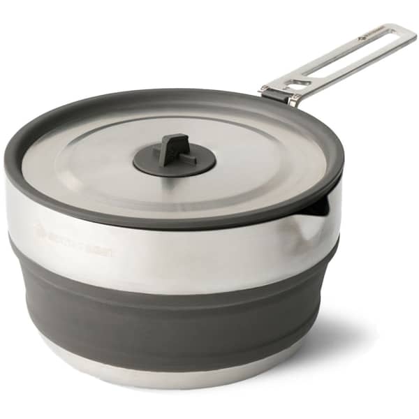 Popote randonnée SEA TO SUMMIT DETOUR STAINLESS STEEL COLLAPSIBLE POURING POT 1.8L GREY