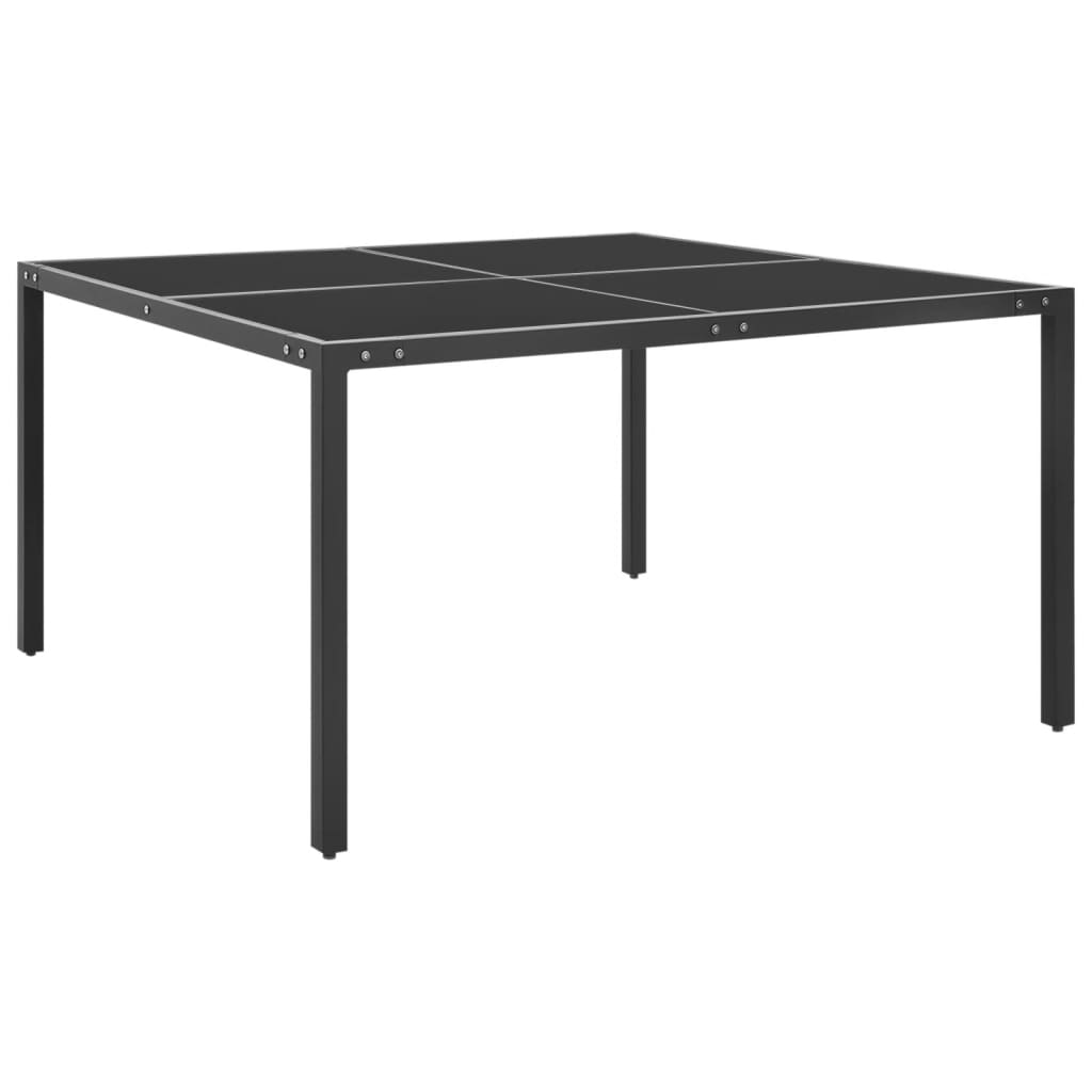 Mobilier de salle à manger d'extérieur 9 pièces acier