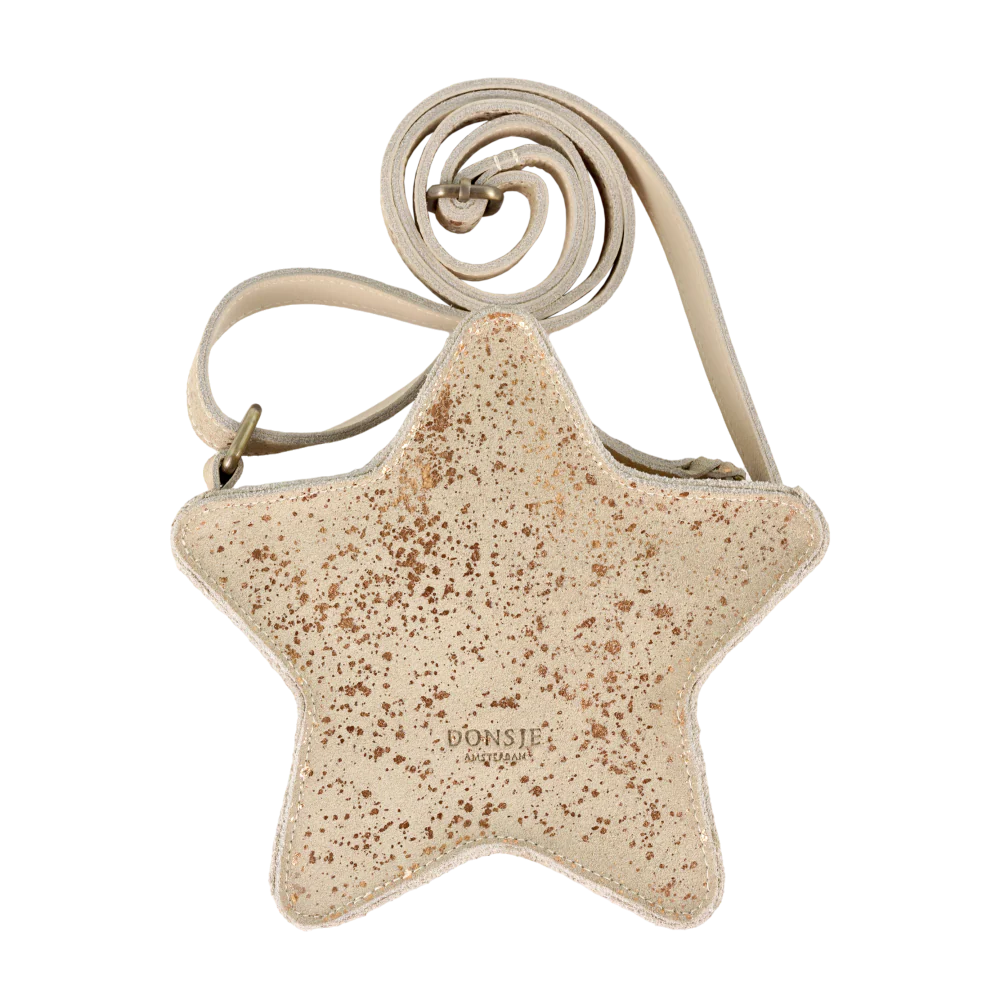 Roxlyn Shoulder Bag | Star | Cream Metallic Suede