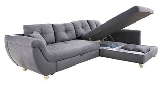 Ecksofa MACARIO 330 x 207 cm grau