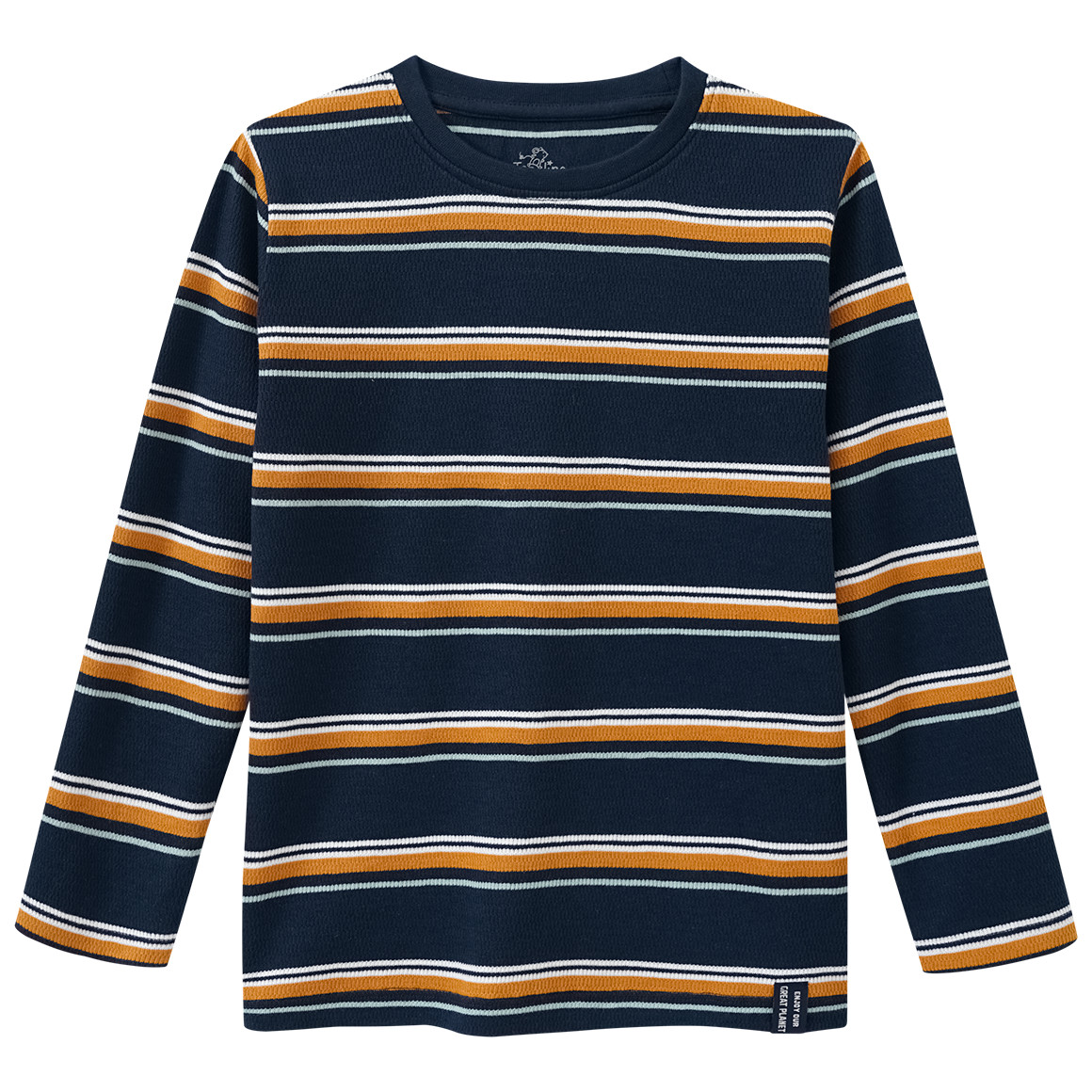 Topolino Jungen Langarmshirt mit Streifen dunkelblau / hellbraun