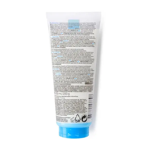 La Roche-Posay Lipikar Syndet AP+ Creme de Limpeza Repositor de Lipídios 200ml